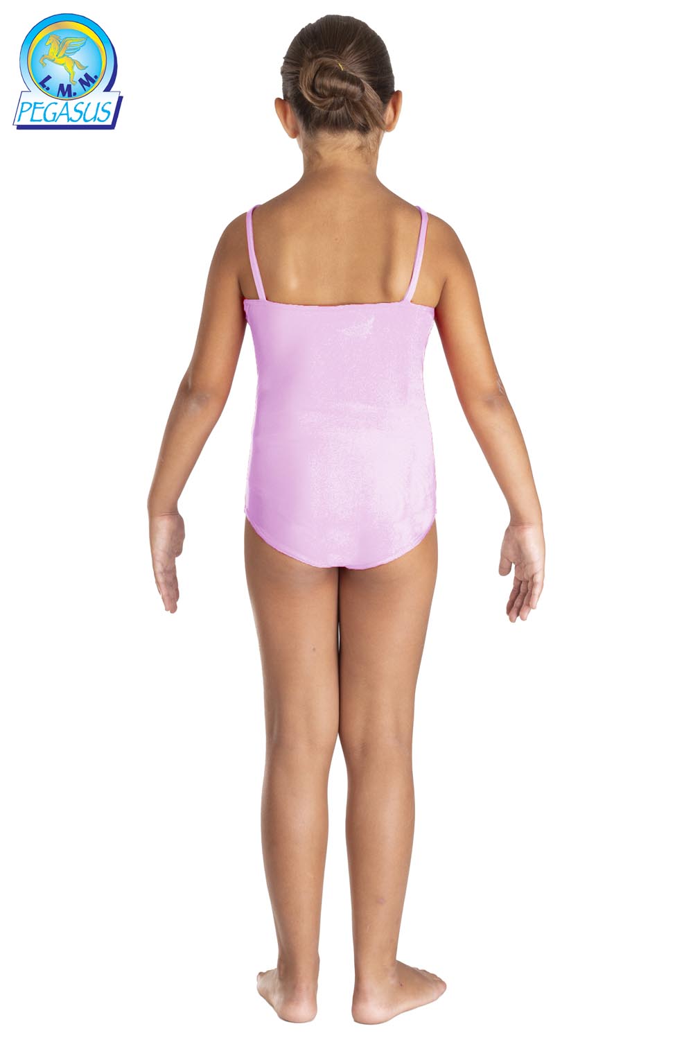 BODY LYCRA SPALLINE TINTA UNITA ROSA BAMBINA